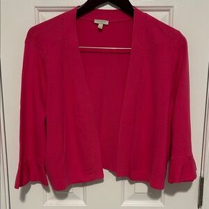 Pink Open Front Cardigan